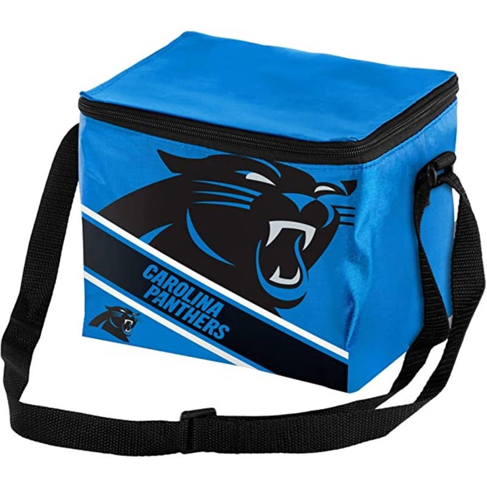 FOCO Carolina Panthers NFL Big Logo Stripe 12 Pack Cooler Bag